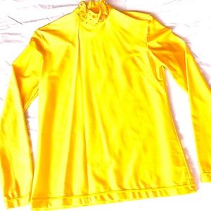 Silver Mesa Yellow Long Sleeve Top Sz Med